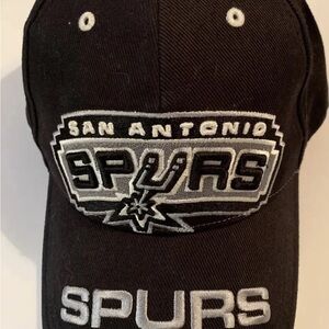 Vtg San Antonio Spurs cap hat Twins enterprise inc Black‎ NBA Cap